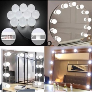 luz de espelho led 10 lampadas camarim maquiagem