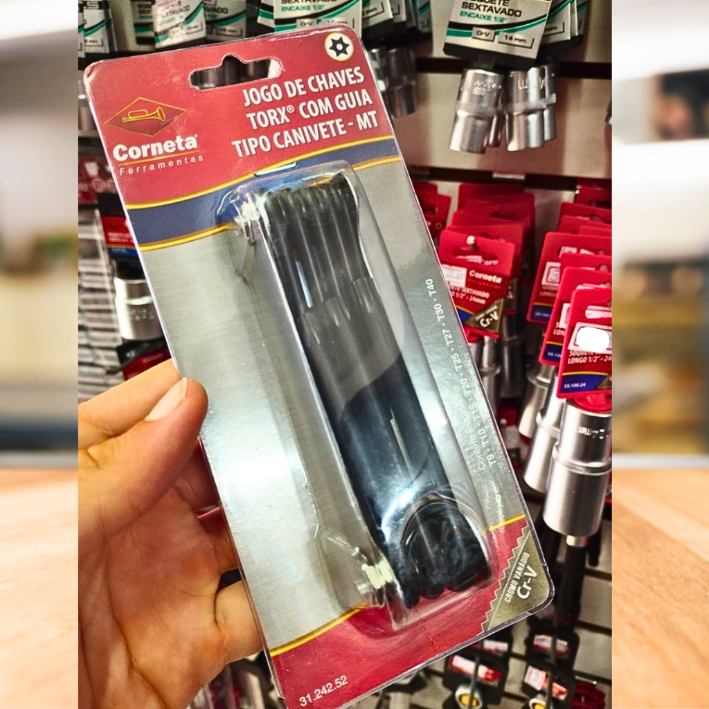 Corneta Jogo De Chave Torx Tipo Canivete 8 Peças com guia 3125252