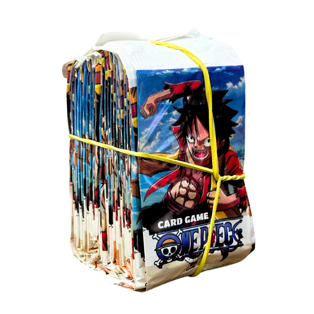 Kit 200 Cards One Piece = 50 Pacotes Fechados Bater Bafo Trocar Figurinhas