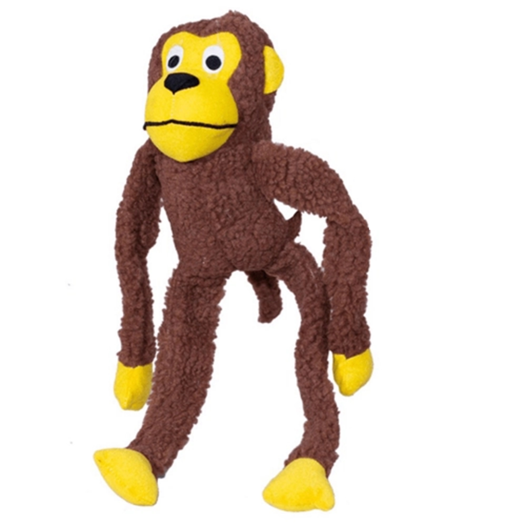 Brinquedo Savana Pet Anti Stress Mordedor Macaco De Pelúcia Grande Com apito 40 Cm