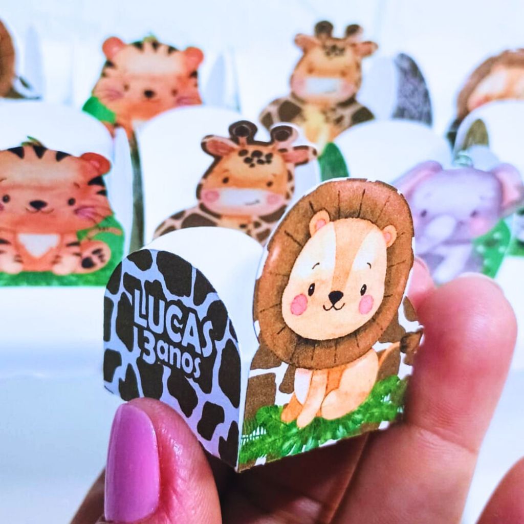 Forminha SAFARI BABY - Brigadeiro/Beijinho/Doces - Personalizados/ Chá de Bebê/Chá Revelação, Festa Infantil
