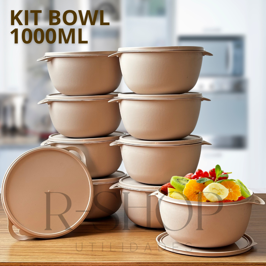 10 POTES POR 14 REAIS 😱😱😱
￼Kit Potes Hermeticos Plastico 1 litro cozinha boll Bowl alta...