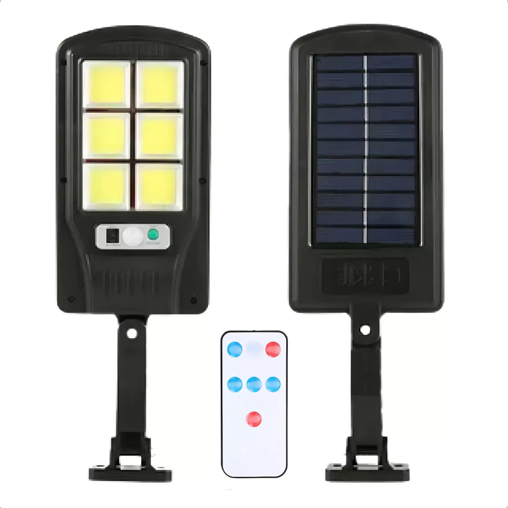 Luminaria Solar Externa Poste Led Com Sensor 100w Controle