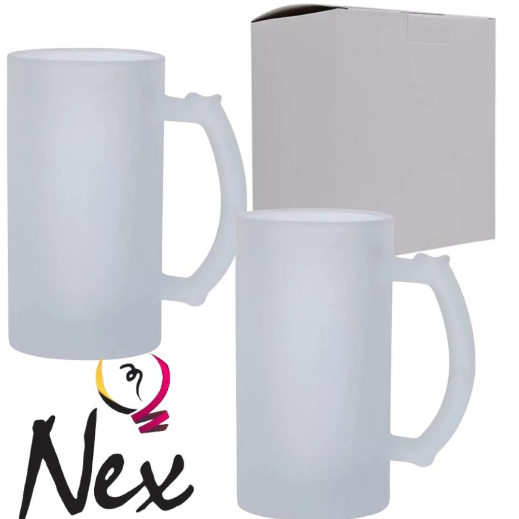 Kit 6 canecas de chopp 475 ML Jateadas +  4 Squeezes Brancos 750 ML para sublimação