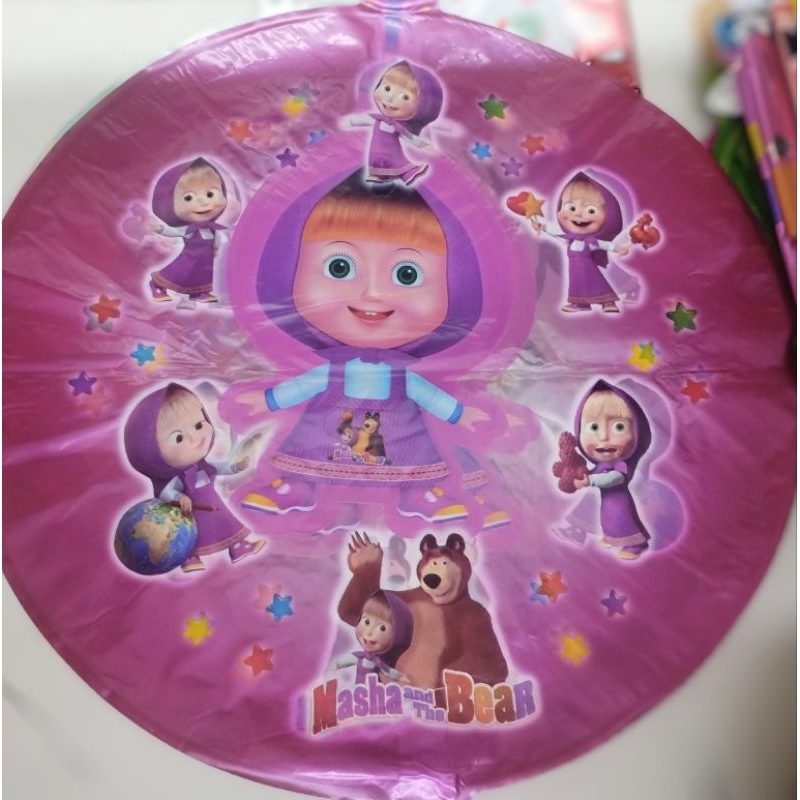 KIT BALÕES MASHA E O URSO BALÃO ENCAPSULADO COM BALÃO INTERNO
