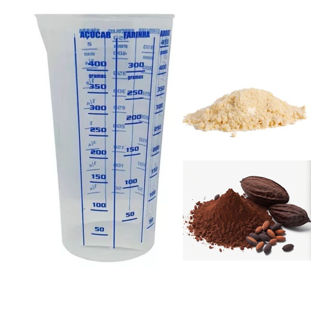 copo medidor receita graduado 500ml trasnparente