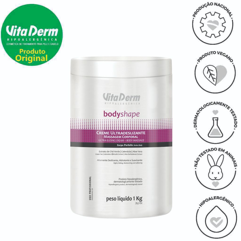 Vita Derm Body Shape Creme Ultradeslizante Corporal 1kg - Vita Derm