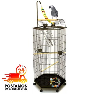 Viveiro Grande Bragança PLAY TOP Playgroung Para Papagaios Congo Cacatua Ring Neck Calopsitas Pássaros Livres Aves em Oferta na Shopee