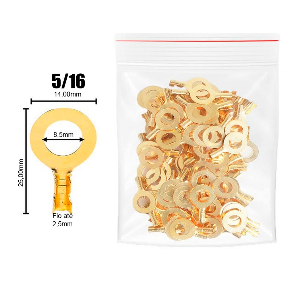 Terminal Olhal 5/16 8mm em Oferta na Shopee