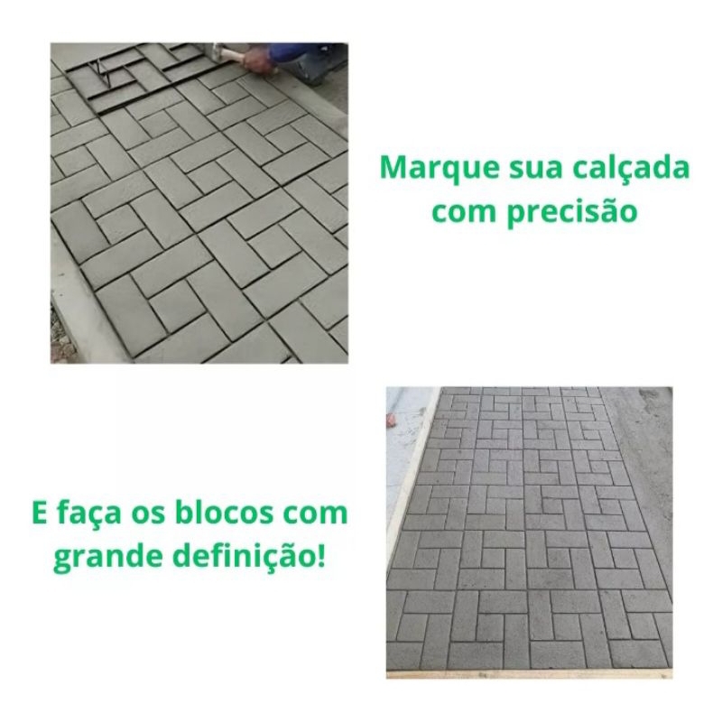 Forma Modeladora Modelo Tijolinho Para Calçada Piso Parede