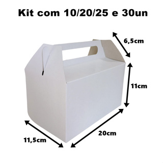 Caixa Maleta Para Lembrancinha, Delivery, Kit Lanche, Presente, Doces 10/20/25 e 30un em Oferta na Shopee