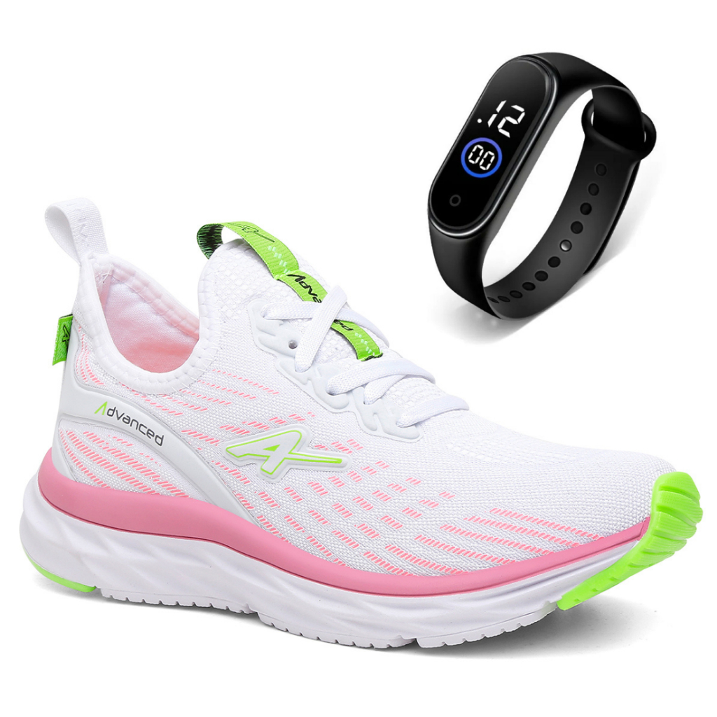 Tênis Feminino Advanced Run Esportivo De Corrida Academia Ultra Leve Confortável Macio Lançamento