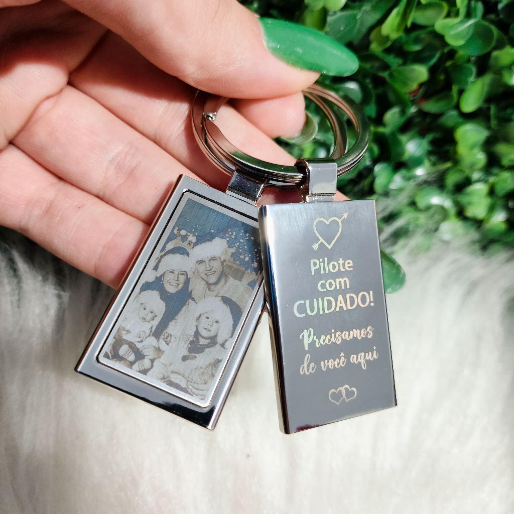 Chaveiro de Metal | Moto/Carro Dirija com cuidado | Pilote com cuidado | Presente Lembrancinha de Natal Personalizada