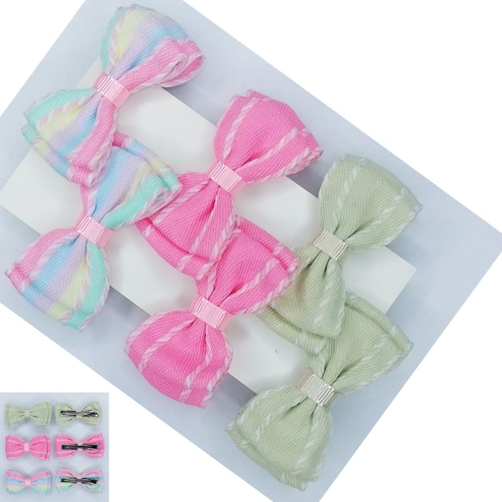 Kit 3 Pares de Laços Jeans Duplos no bico de pato em Oferta na Shopee