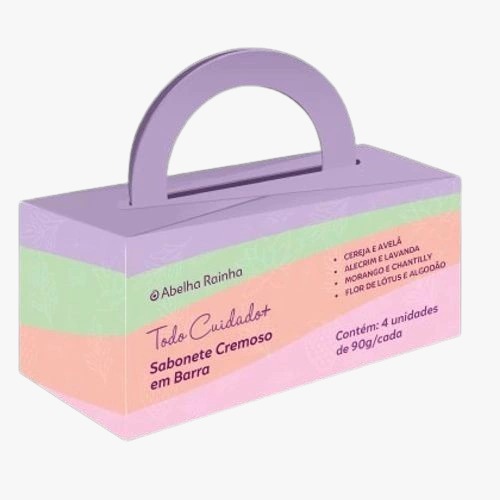 Caixa de Sabonetes Presenteaveis Com 4 Fragrâncias 90gr Cada Todo Cuidado+