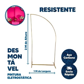 Arco Meia Lua Suporte Estrutura 2x1 Desmontavel Decoração de Festa Pintura Premium em Oferta na Shopee