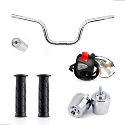 Kit Guidão Cg Cargo + Punho Cb 500 + Peso Pcx + Manopla Riscadinha