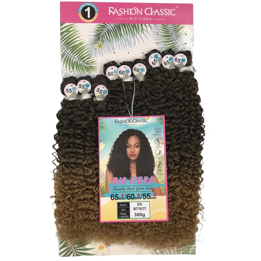 CABELO CACHEADO ORGÂNICO DE BIO FIBRA IZA FASHION CLASSIC COR  MT1B/27 OMBRE MEL