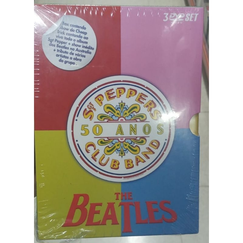Dvd The Beatles - Sgt Peppers Club Band - 50 Anos - BOX C/ 3 DVDs (Novo/Original/Lacrado)