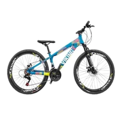 Bicicleta Viking Aro 26 Câmbio Importado 21v Vmaxx Azul Amarelo