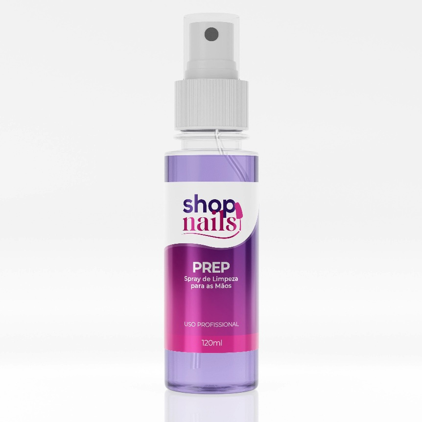 Prep Spray de Limpeza Higienizante Para Mãos Bactericida Shop Nails Cosméticos 120ml em Oferta na Shopee