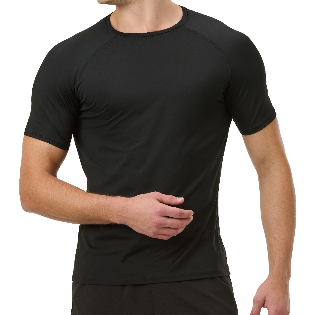 Camiseta Poliamida com Elastano Slim Fit Raglan Academia Masculino Adulto