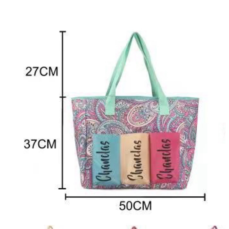 Bolsa De Praia Estilo Floresta Modelo Tote Tecido Multiuso Para Praia Lazer Com Grande Capacidade11605-1 em Oferta na Shopee