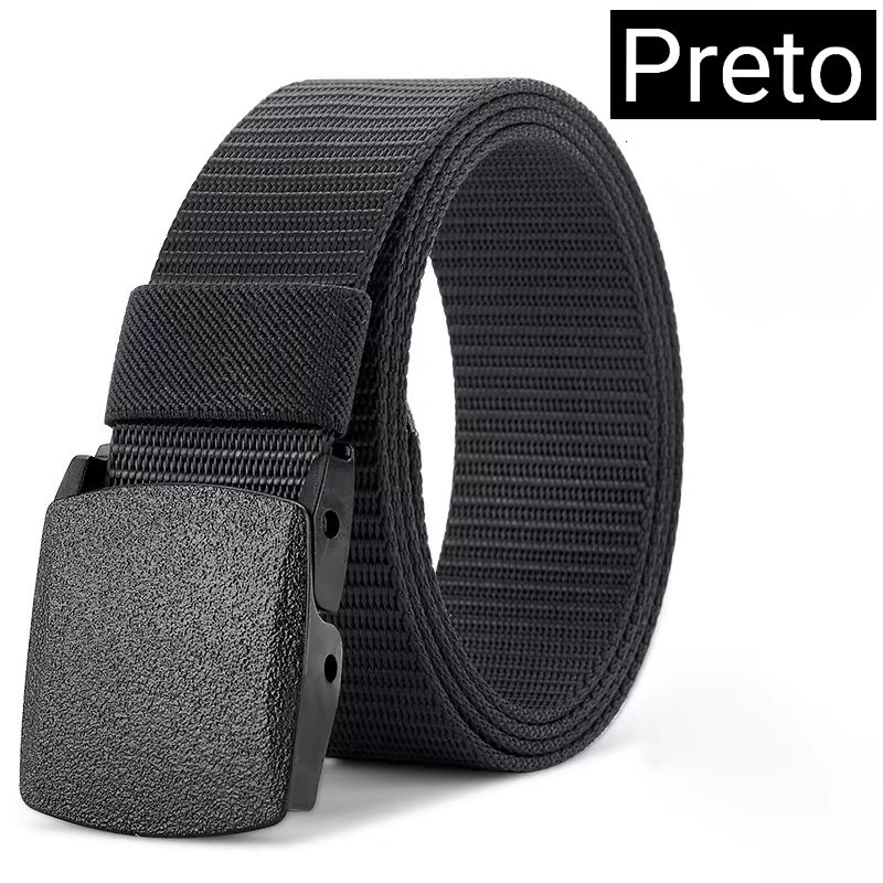 Cinto Militar Largo em Nylon Com Fivela em PVC Unissex Engate Rápido Resistente