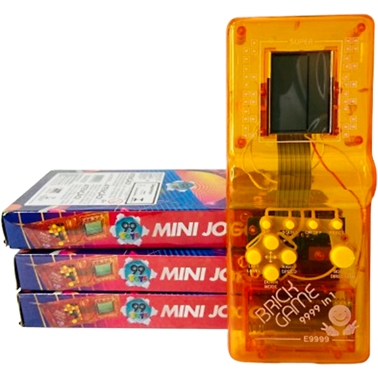 Super Mini Game Brick Game Vídeo Game Portátil com 9999 jogos - Cores Aleatórias Transparente