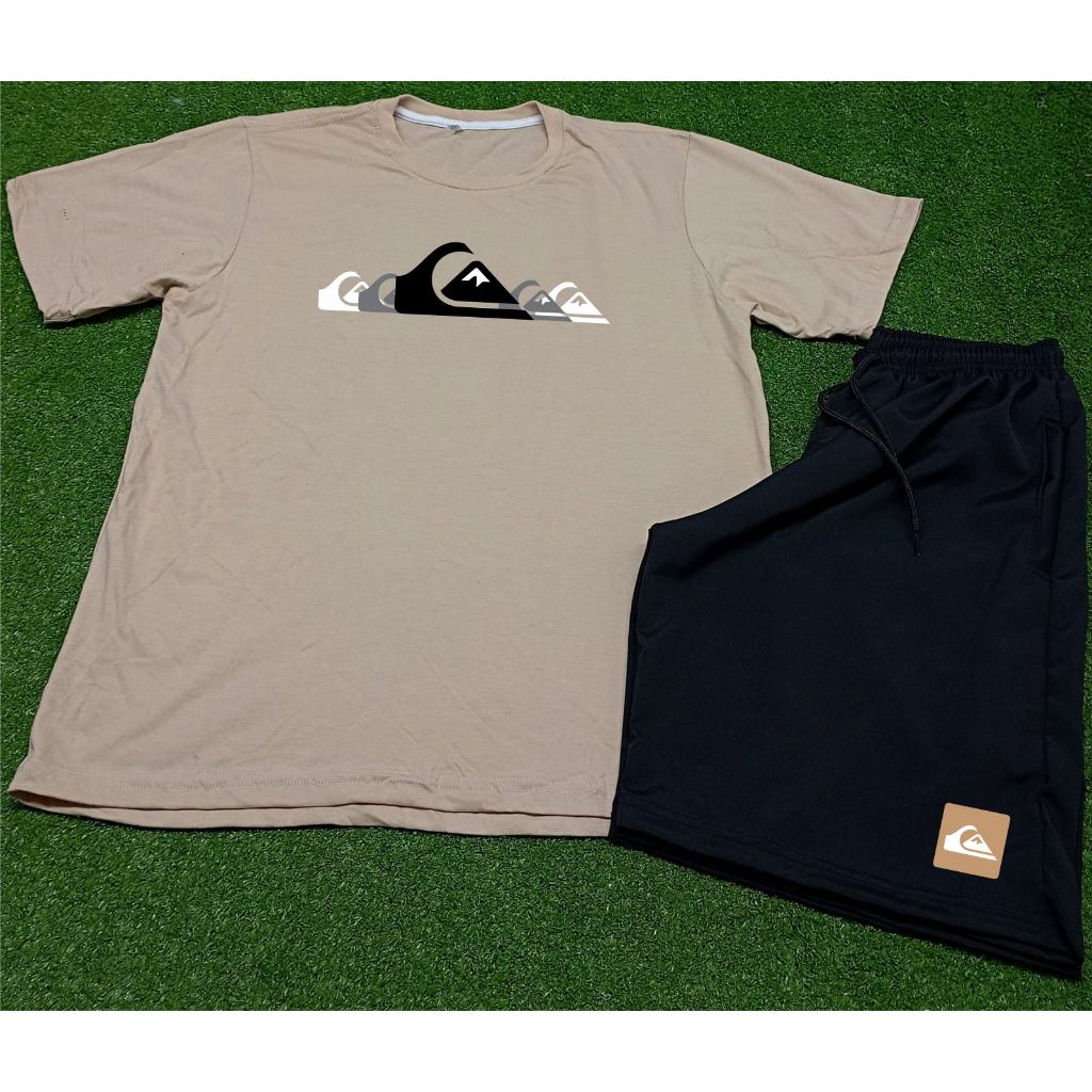 CONJUNTO QUIKSILVE VERAO CAMISETA  ALGODAO + BERMUDA PREMIUM