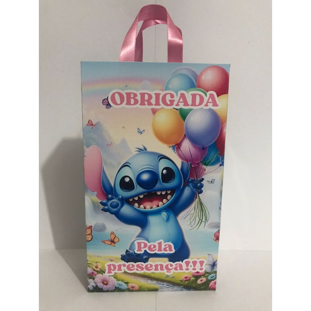 Lembrancinha sacolinha personalizadas Tema Stitch