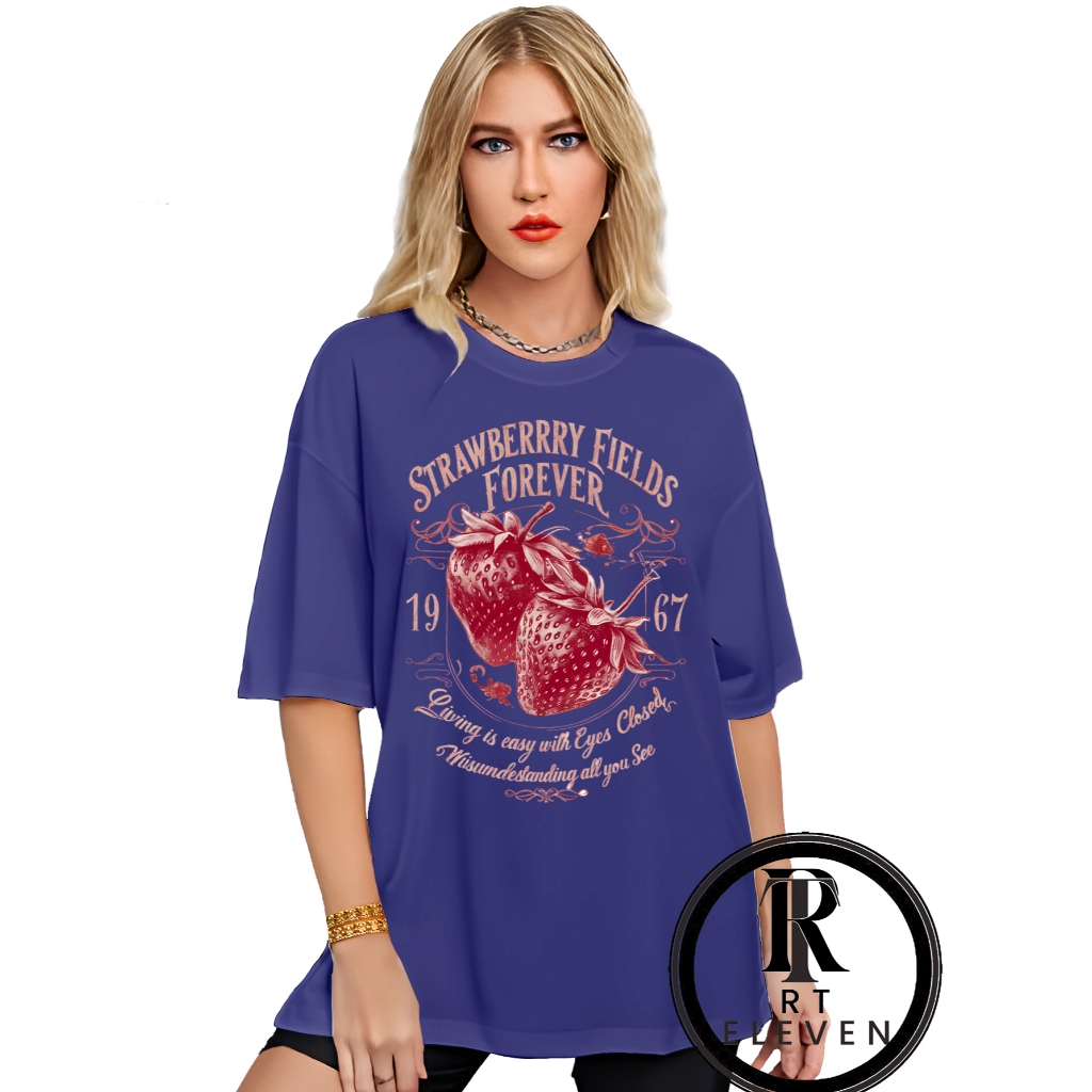 camisa oversized  feminino "STRAWBERRY FIELDS  "  blusão academia feminina camisetão ginastica camiseta feminina "5"