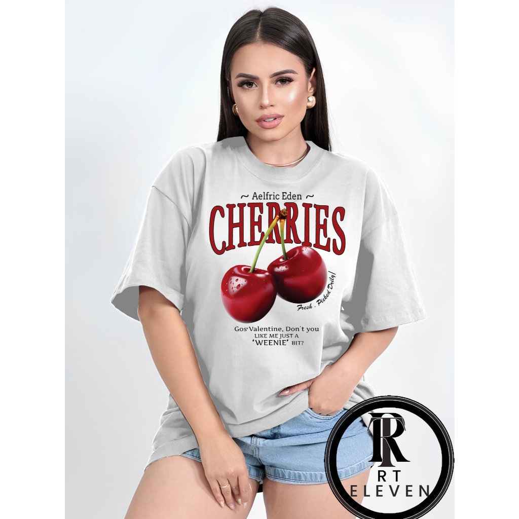 camisa oversized  feminino "CHERRIES  "  blusão academia feminina camisetão ginastica camiseta feminina "4"
