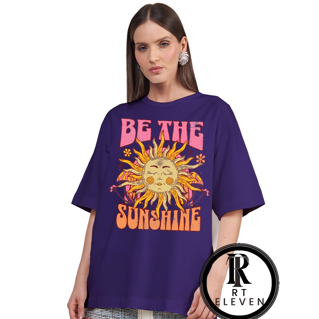 camisa oversized  feminino "BE THE SUNSHINE "  blusão academia feminina camisetão ginastica camiseta feminina "3"