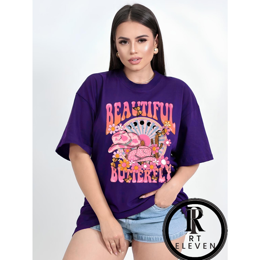 camisa oversized  feminino "BEAUTIFUL "  blusão academia feminina camisetão ginastica camiseta feminina "2"