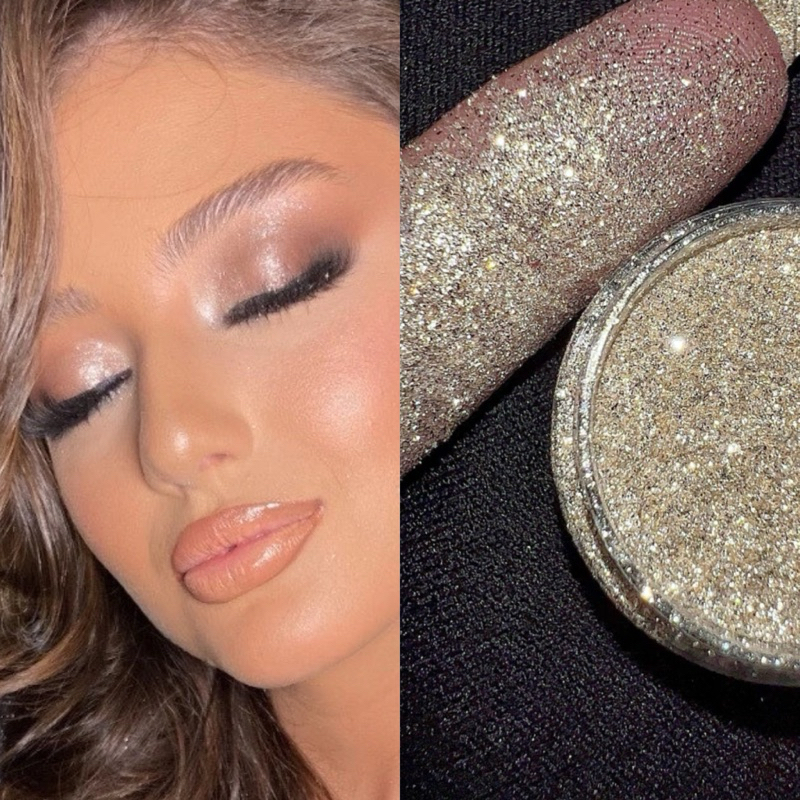 Glitter/Pigmento dourado claro perilado- Moa Oliveira - Coleção maquiadores do brasil - Useglow