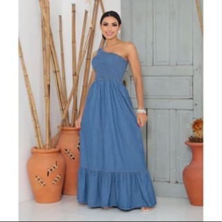 vestido jeans em Oferta na Shopee