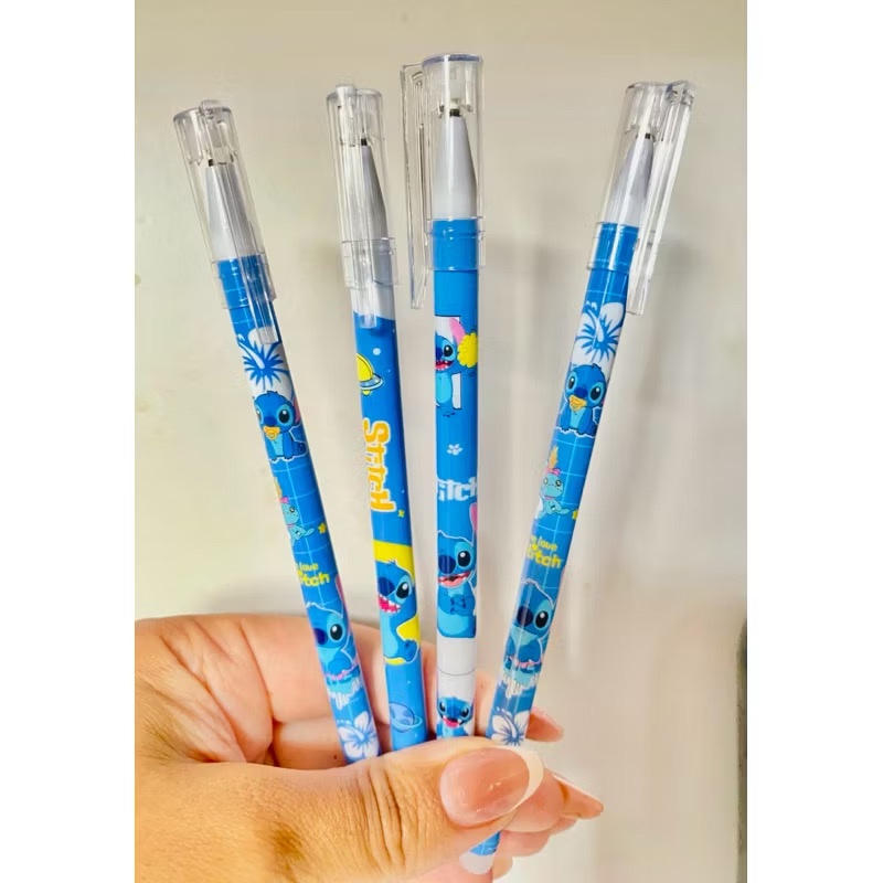CANETA EM GEL APAGÁVEL STITCH / PAPELARIA FOFA KAWAII / MATERIAL ESCOLAR