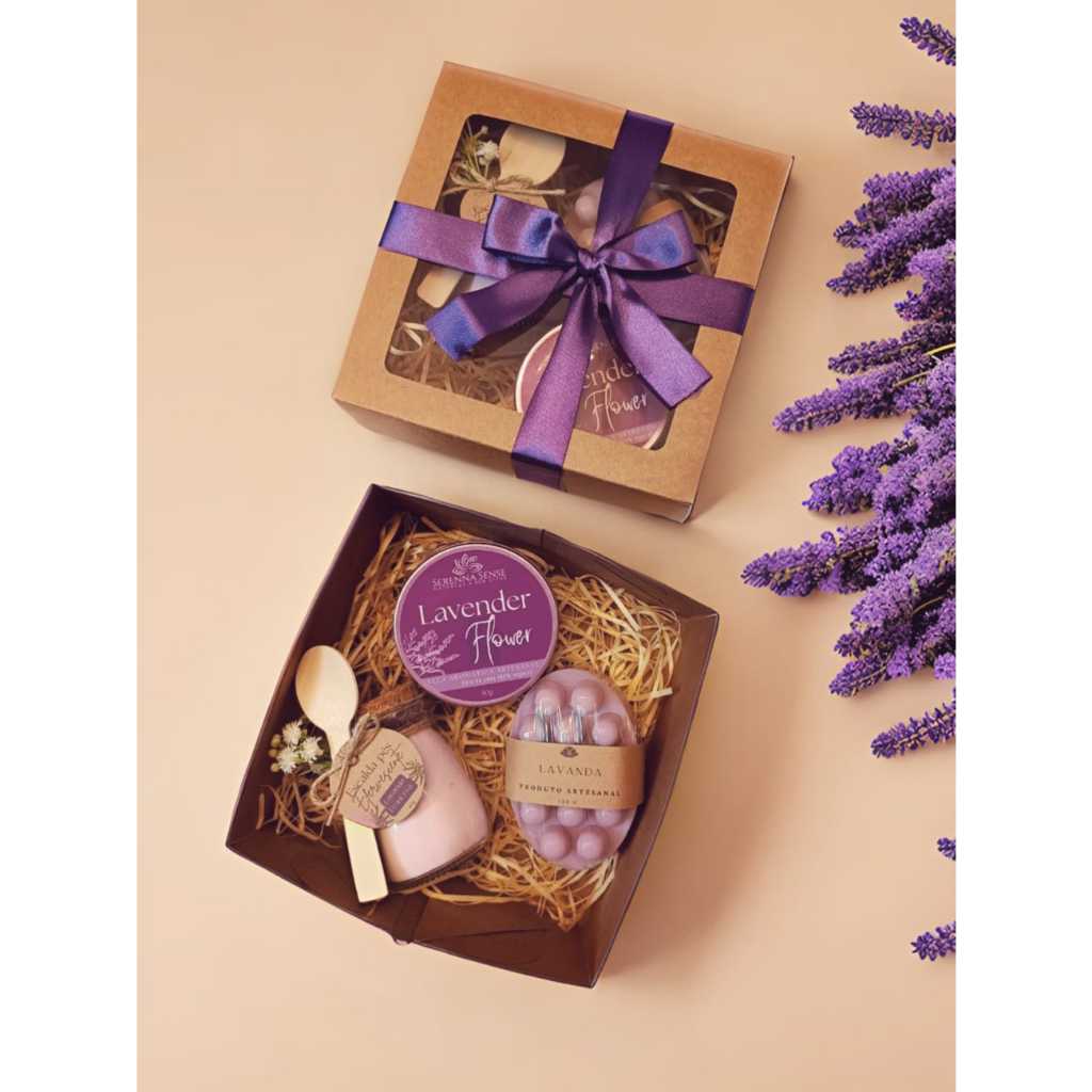 Kit presente SPA mini com Vela Lata + Escalda pés + Sabonete Massageador