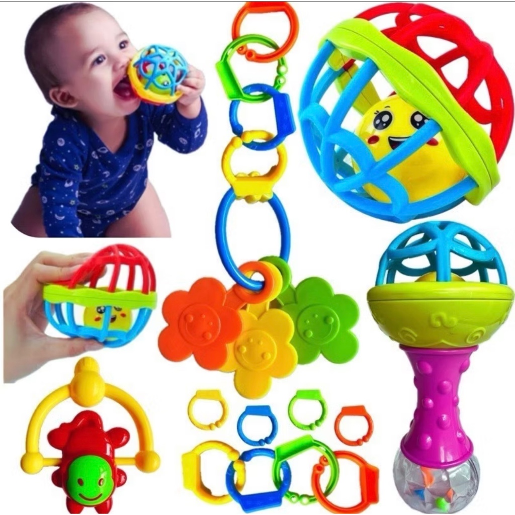 Brinquedos Para Bebê Chocalhos Mordedor Sensorial Brinquedo Infantil Musical Coisas de Bebê/n-575
