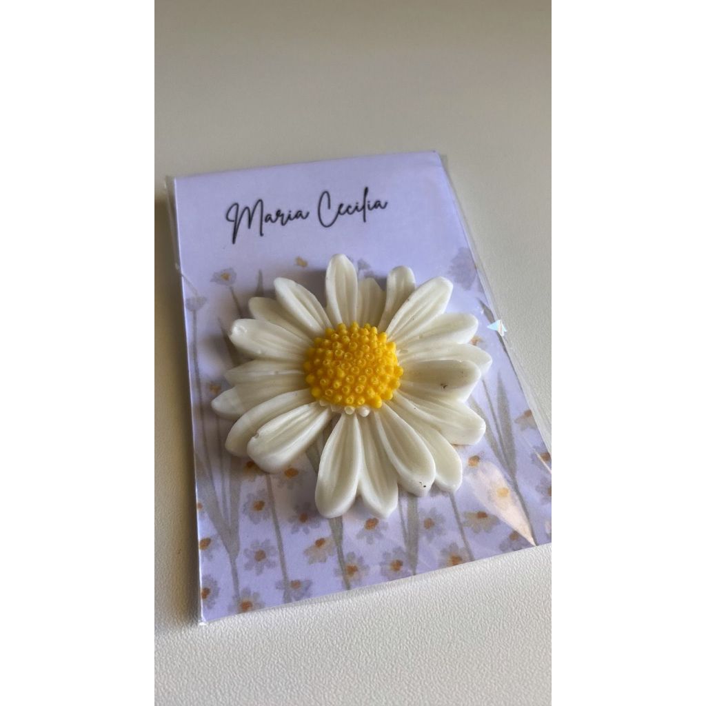 Lembrancinha Sabonete Artesanal Perfumado Flor Margarida |  Chá Revelação | Chá de Fraldas  Maternidade | Kits| Bebê em Oferta na Shopee