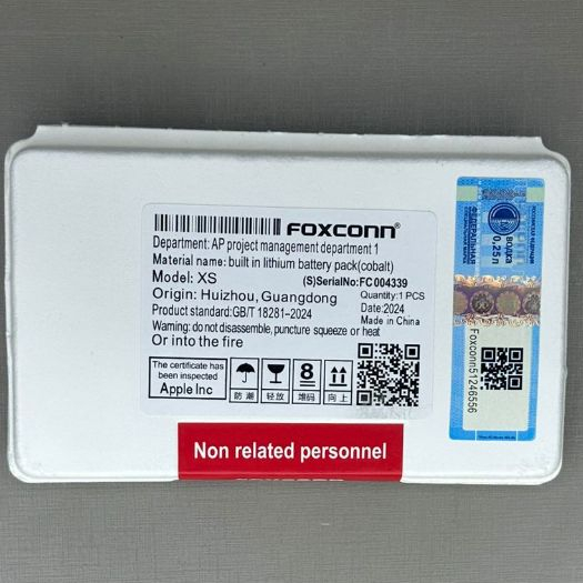 Bateria foxconn original para as modelos iphone x-xs-xr-xsmax p