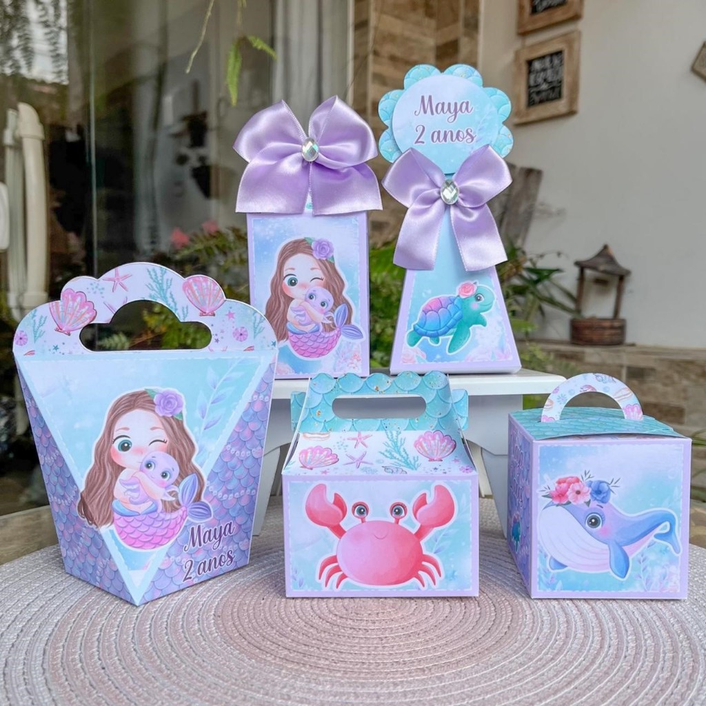 Kit SEREIA CUTE (menina) - (PEGUE E MONTE)-(LEIA A DESCRIÇÂO)lembrancinha/decoração/festa/convite