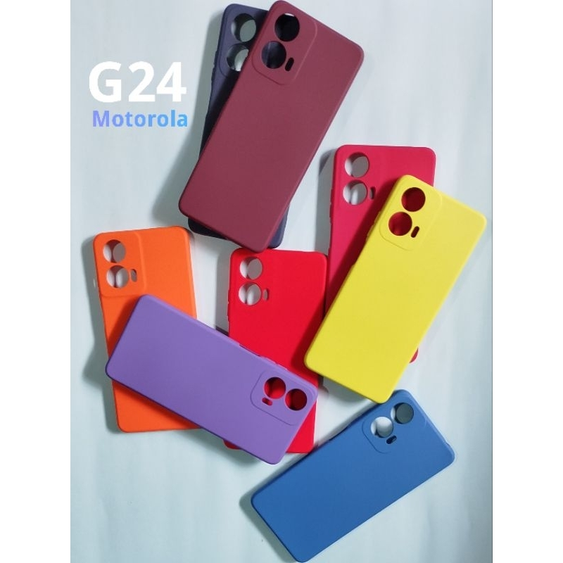 Capa G24 Capinha Case de Silicone Aveludada para Smartphone Motorola G24