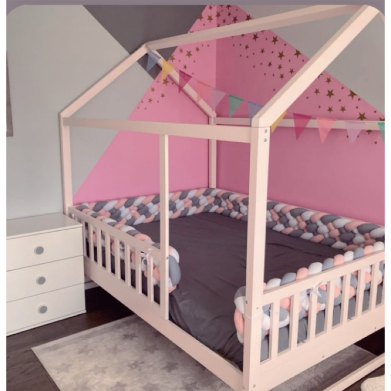 protetor trança 6pontas com  26cm altura cama casal 6m