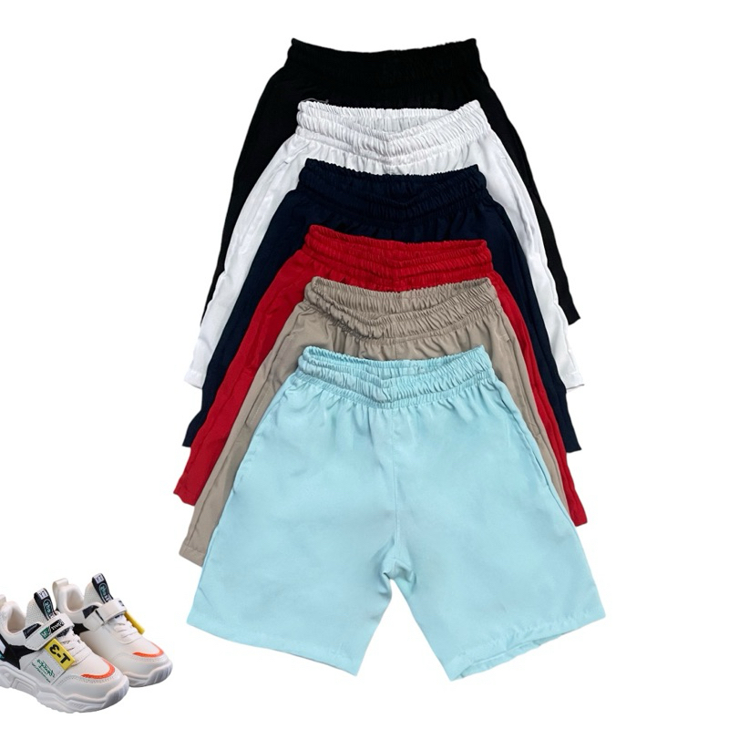 Kit 2 Peças Short Tactel Elastano Menino Infantil Confortável Juvenil Com Elástico Enviar Aleatoriamente S.