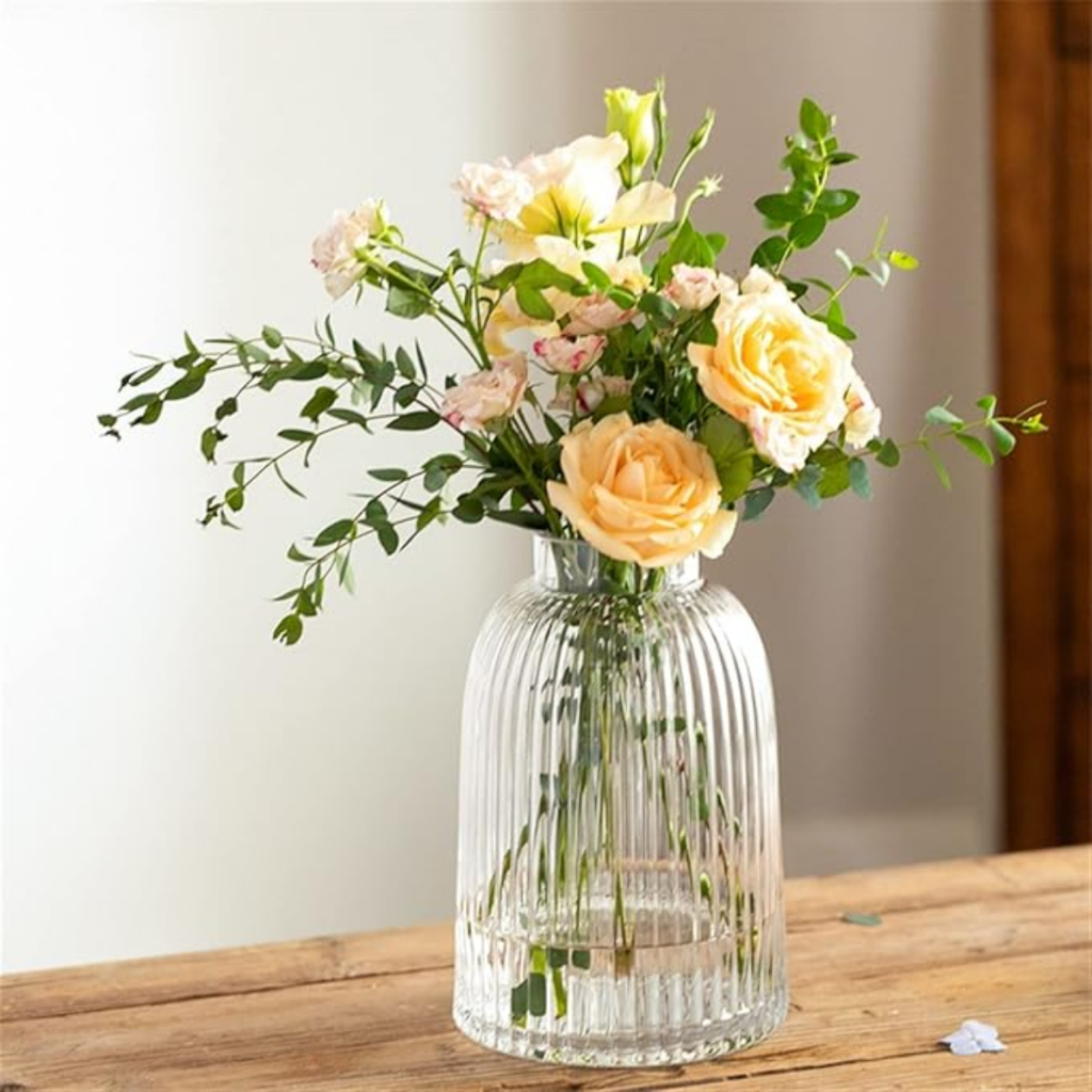 Vaso de Vidro Flores Decorativo de Mesa Ornamentos Arranjos Florais Clássico Farmhouse Boh...