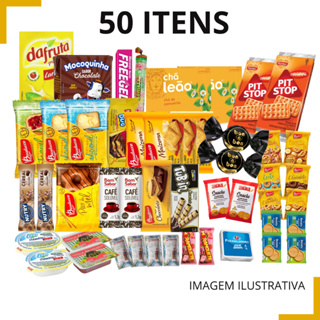 Kit 50 itens de Café da Manhã P/ Montar Cestas Para Presentear Aniversários/lembrancinha de natal em Oferta na Shopee