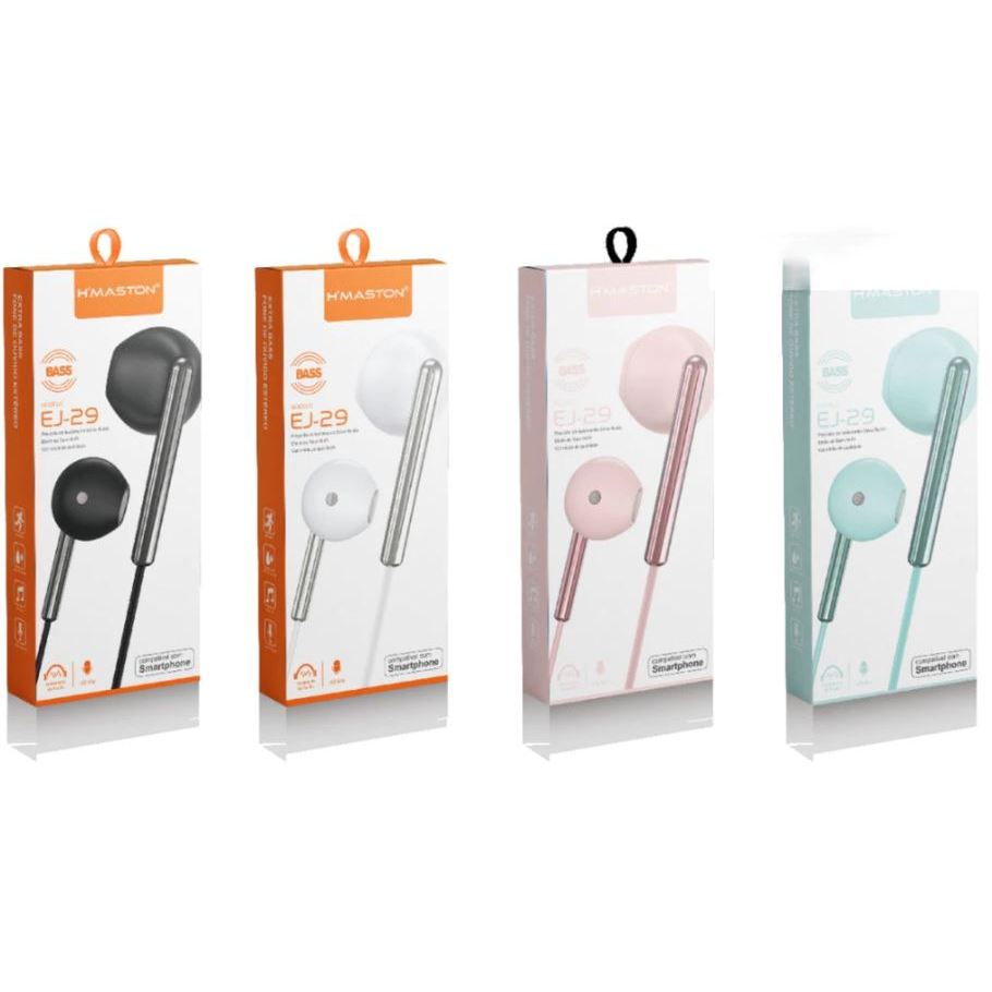 Fone H'maston de ouvido Ej-29 - Som estéreo com Microfone em Oferta na Shopee