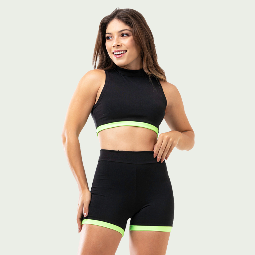 Conjunto Academia Feminino Fitness Gola Alta em Oferta na Shopee